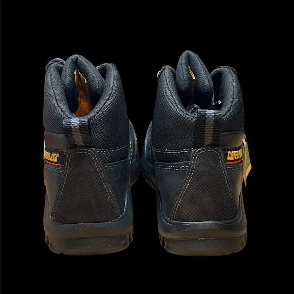 Size 7 - CAT Threshold Men's Waterproof Steel Toe Work Boot - Black